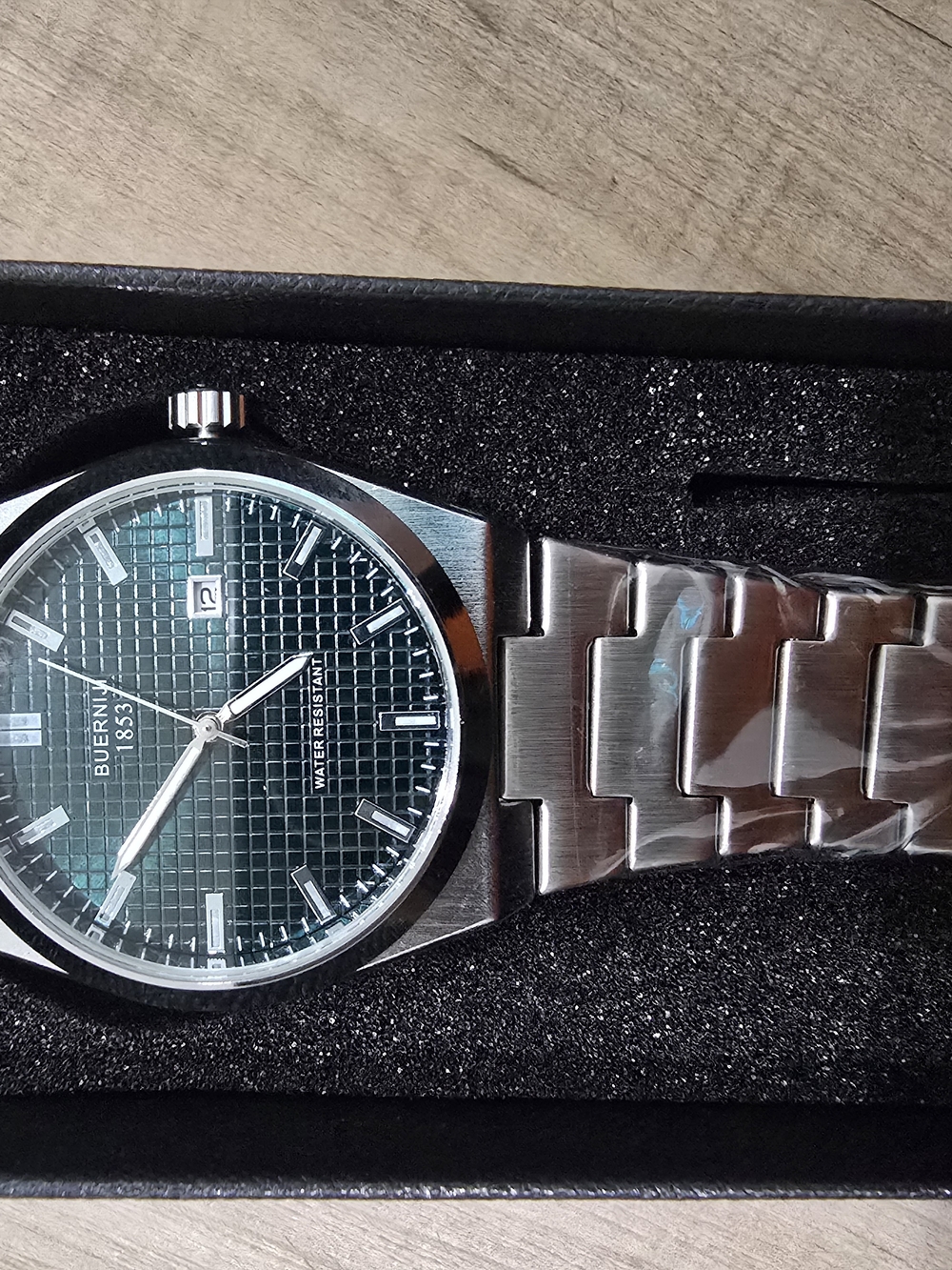 Men’s Stainless Steel Authomatic Watch with Green Dial